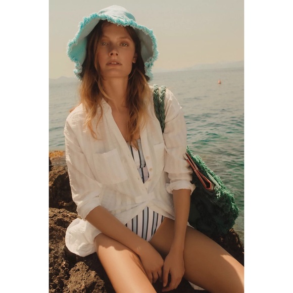 Anthropologie Maeve Striped One-Piece Swimsuit - Picture 4 of 8